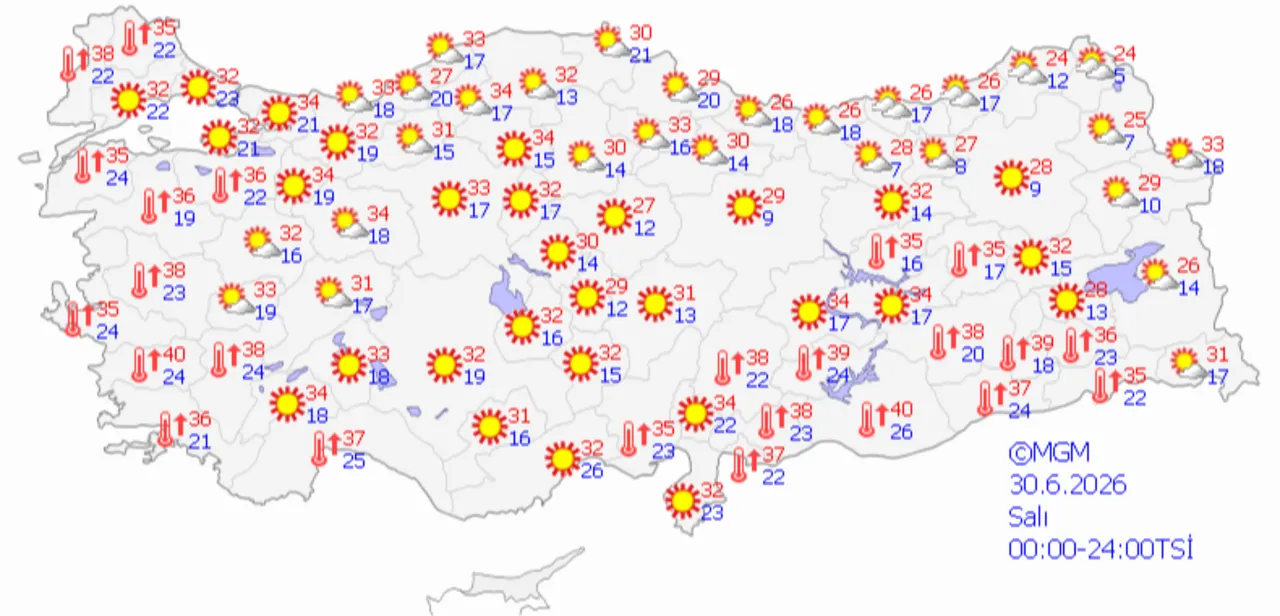 Meteoroloji hava durumu haritası