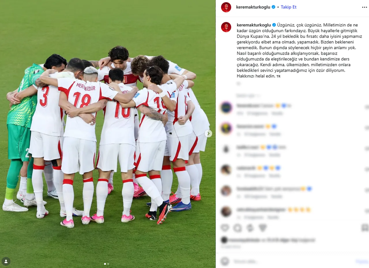 Kerem Aktürkoğlu'nun Instagram paylaşımı