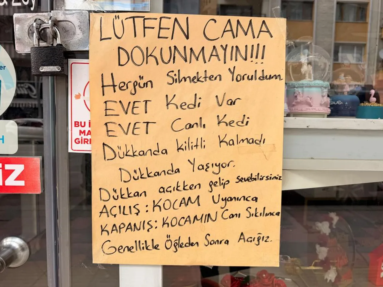 Cam silmekten yorulan kadından afişli isyan!