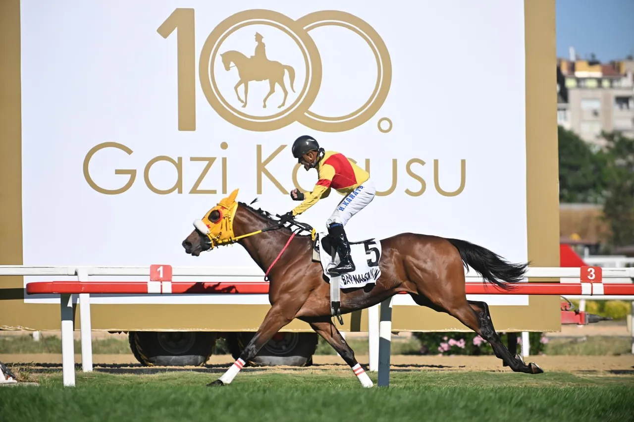jokey Halis Karataş'ın biniciliğinde Bay Nalçakan