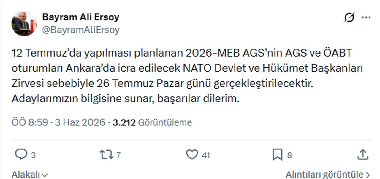 AGS sınav tarihi değişti! AGS ertelendi mi, ne zaman yapılacak?