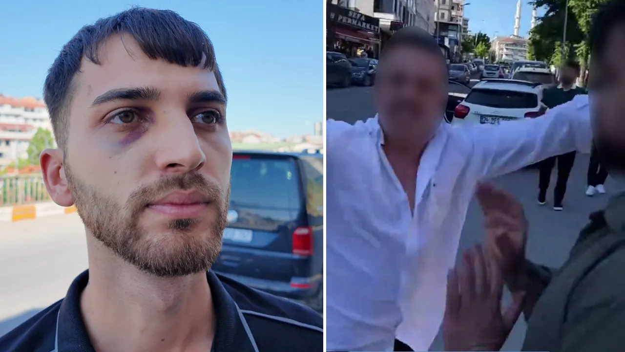 Aracına çarptılar, fotoğraf çekmek için iner inmez darbedildi! Kendi de ceza yedi