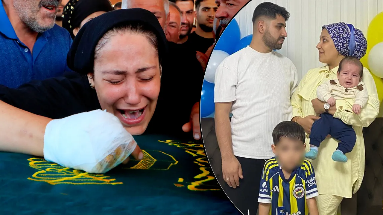  Bir mezarda iki acı: Baba ve 9 aylık oğlu gözyaşlarıyla defnedildi