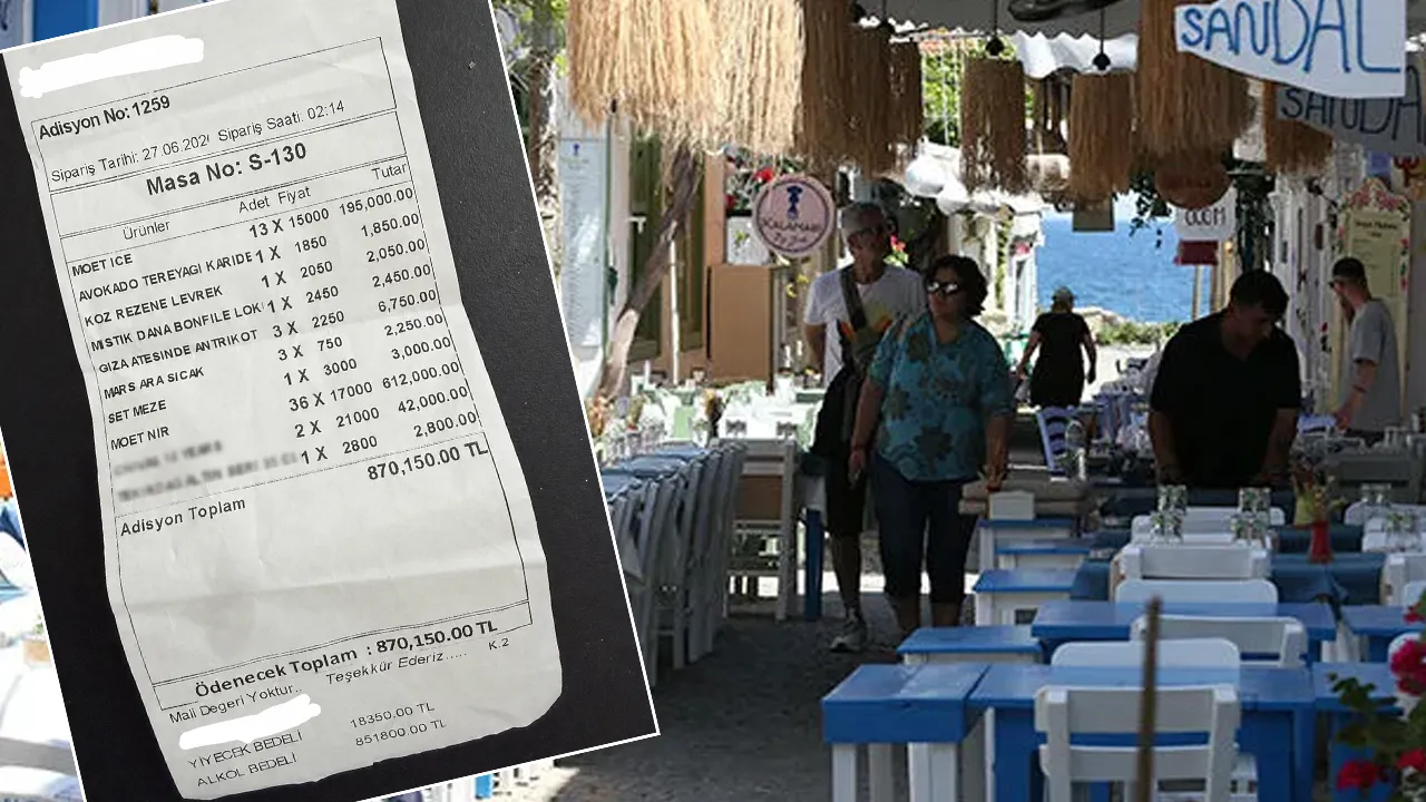 Alaçatı'da 870 bin liralık hesap sosyal medyayı salladı!