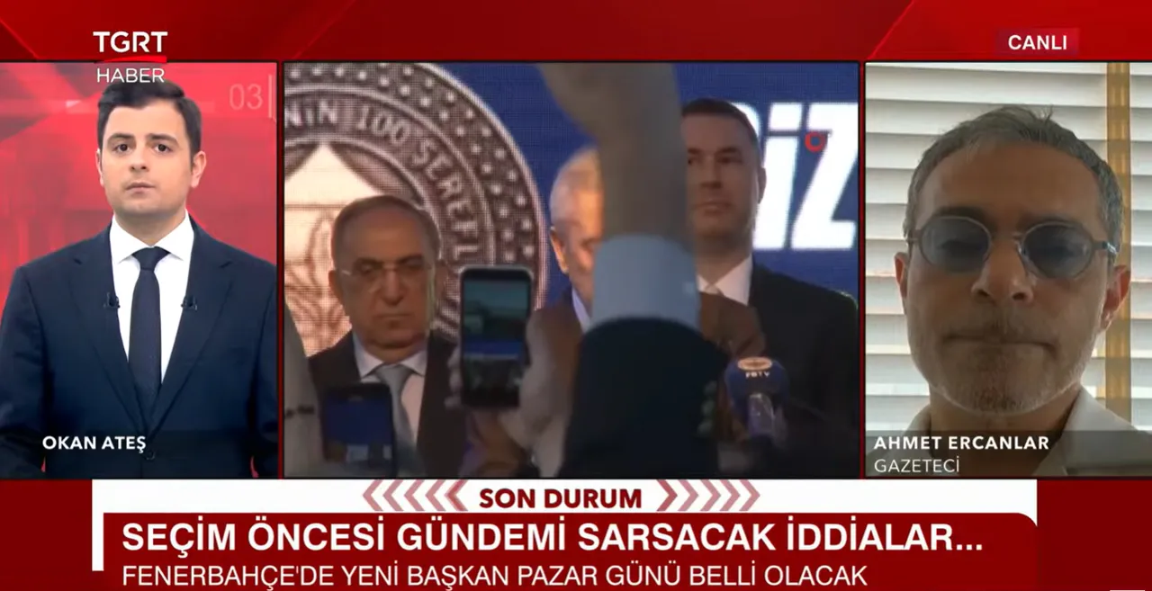 Ahmet Ercanlar, TGRT Haber canlı yayınında Fenerbahçe'nin yaklaşan seçimini değerlendirdi.
