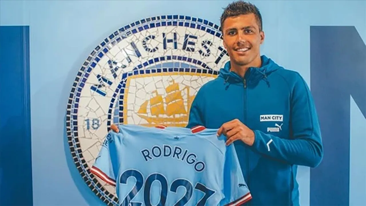 Rodri, 20149'dan bu yana Premier Lig devi Manchester City'de oynuyor.