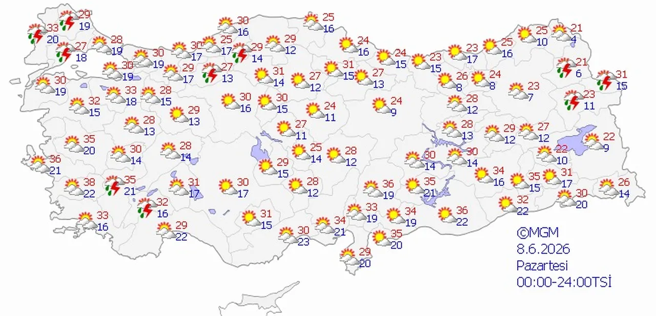 Kavurucu sıcaklar geldi! Termometreler 37 dereceyi görecek... İşte bir haftalık hava raporu