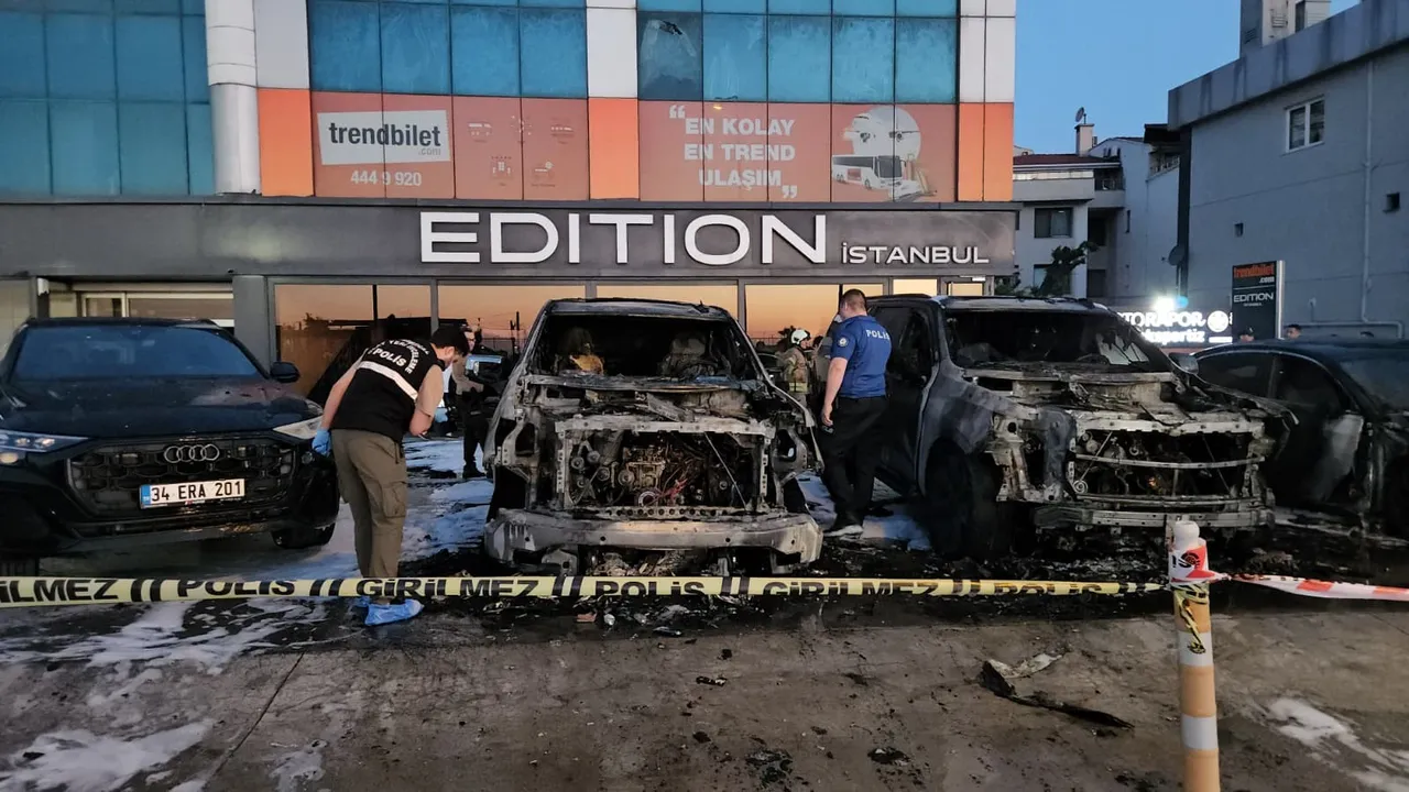 50 milyon TL değerinde araçlar küle dönmüştü! Kundaklama anları kamerada