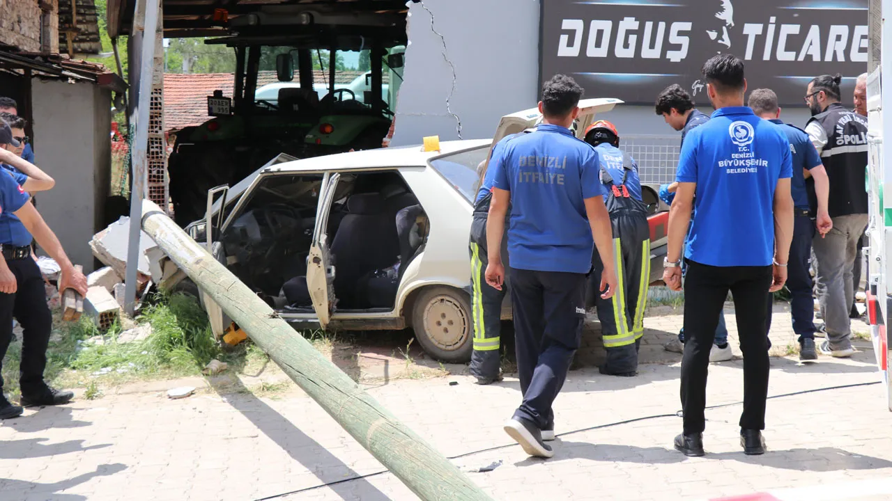 86 yaşındaki şoför duvara çarptı! Karısı ile birlikte can verdi
