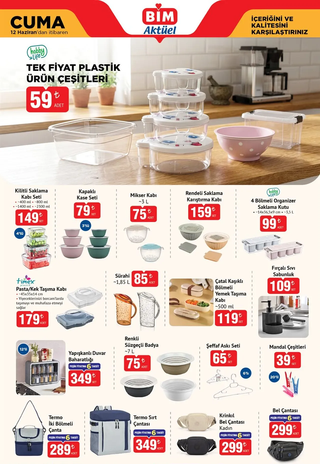 BİM aktüel ürünler kataloğu 9-10-12 Haziran listesi! BİMe bu hafta neler gelecek?