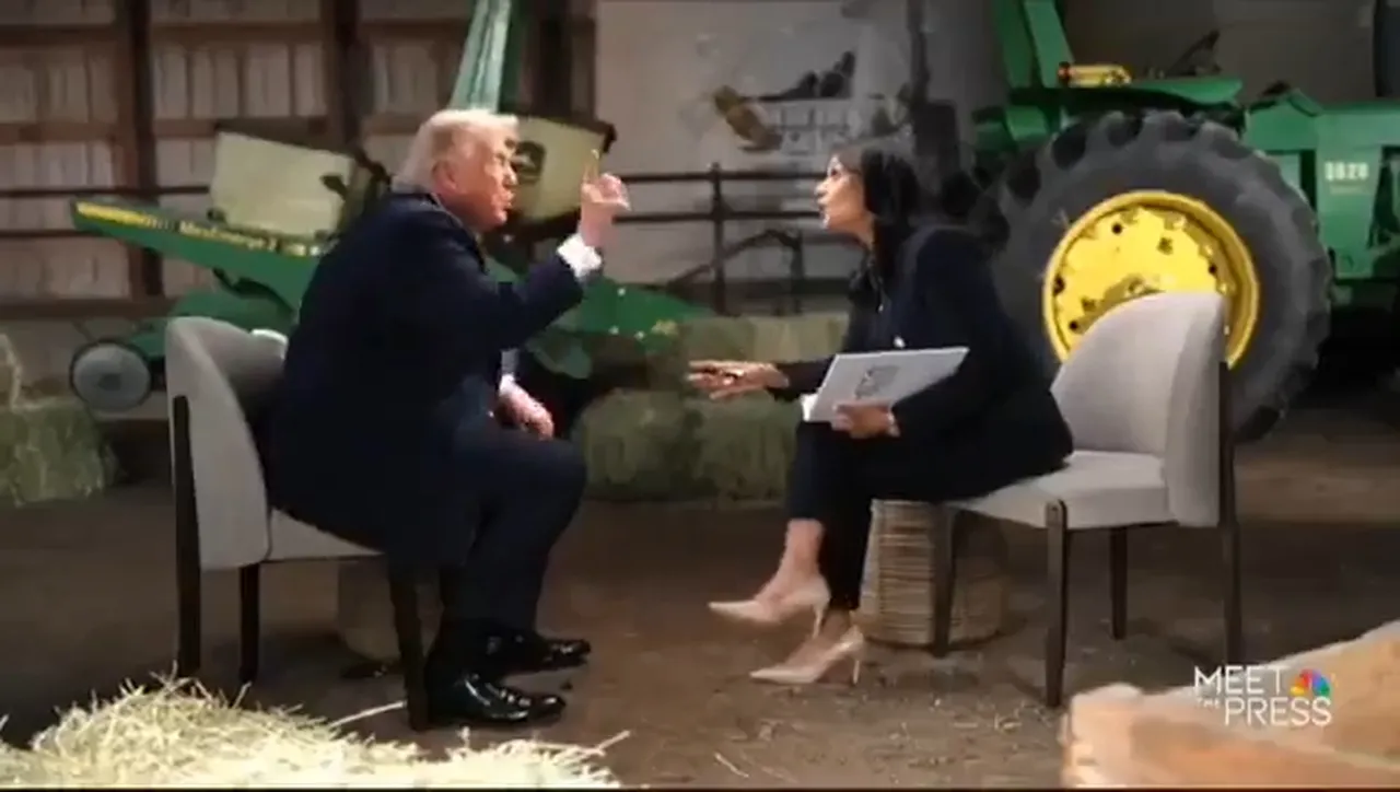 Trump, gazeteciye hakaret edip stüdyoyu terk etti: Ya aptalsın ya ahlaksız...