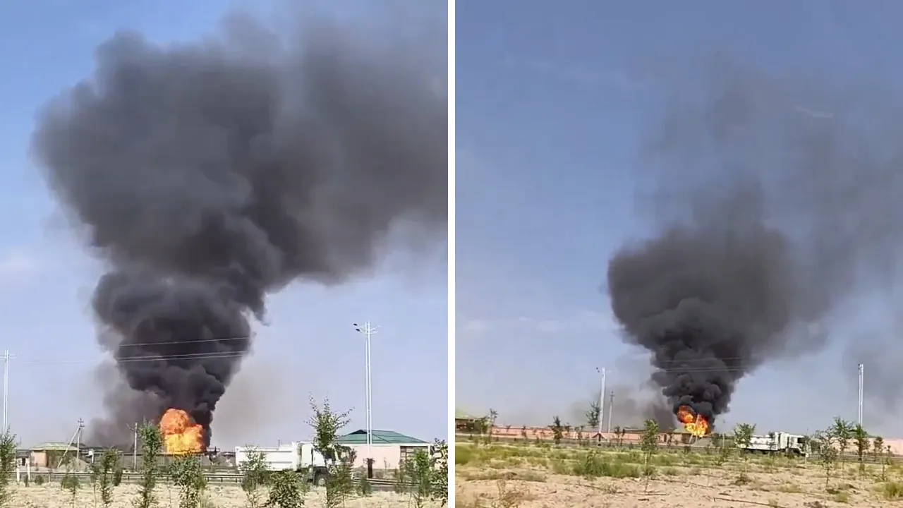 Özbekistan'da gaz istasyonunda feci patlama! Can kayıpları var