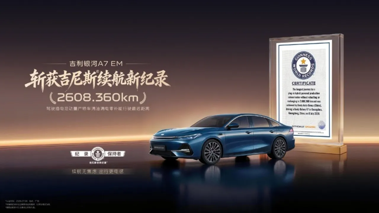 Tek depoyla 2.608 kilometre yeni dünya rekoru: Geely Galaxy A7 EM PHEV