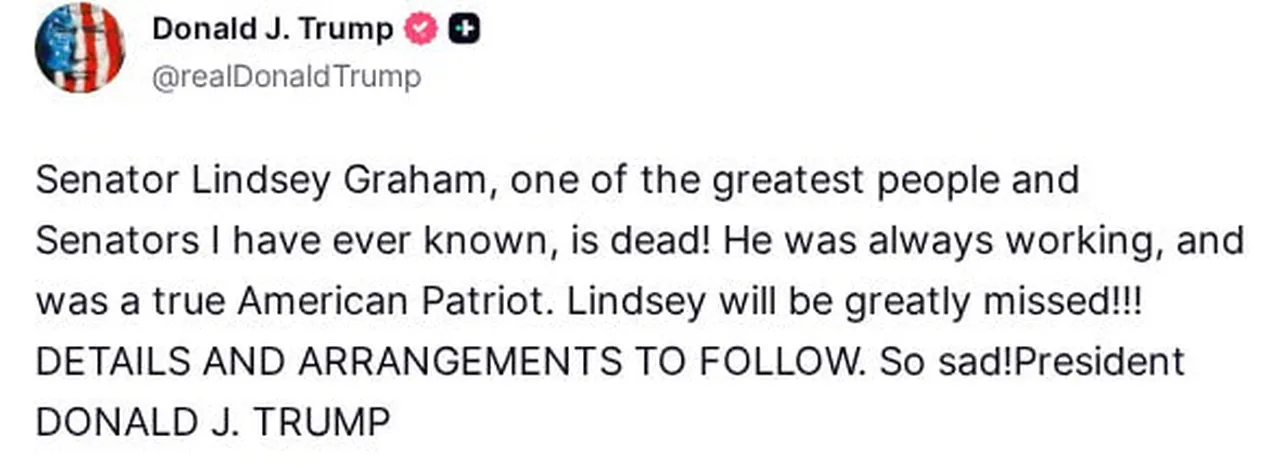 ABDli Senatör Lindsey Graham hayatını kaybetti! Ölüm nedeni belli oldu