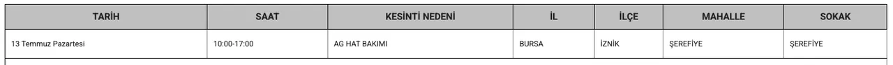 Bursa elektrik kesintisi 12-13 Temmuz: UEDAŞ Bursada elektrikler ne zaman gelecek?