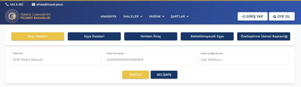 Ticaret Bakanlığı araç satışı: Araç ihalesine (e-ihale) nasıl girilir?