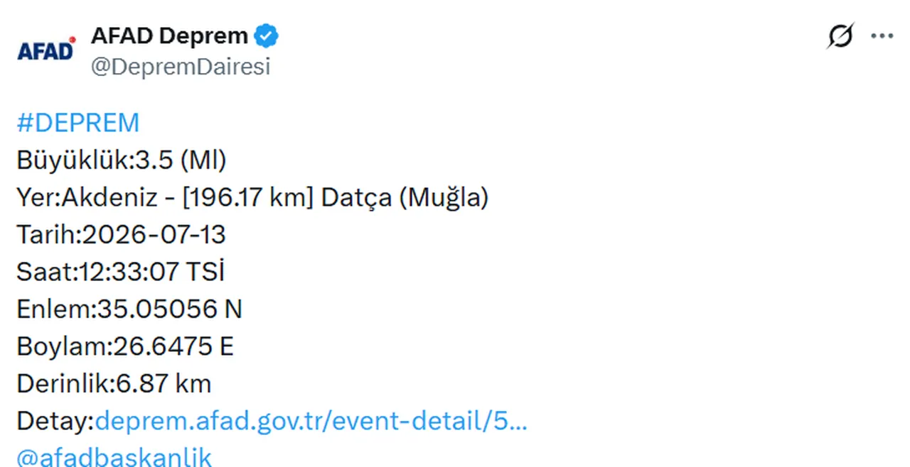 Az önce deprem nerede oldu son dakika? 13 Temmuz son depremler listesi