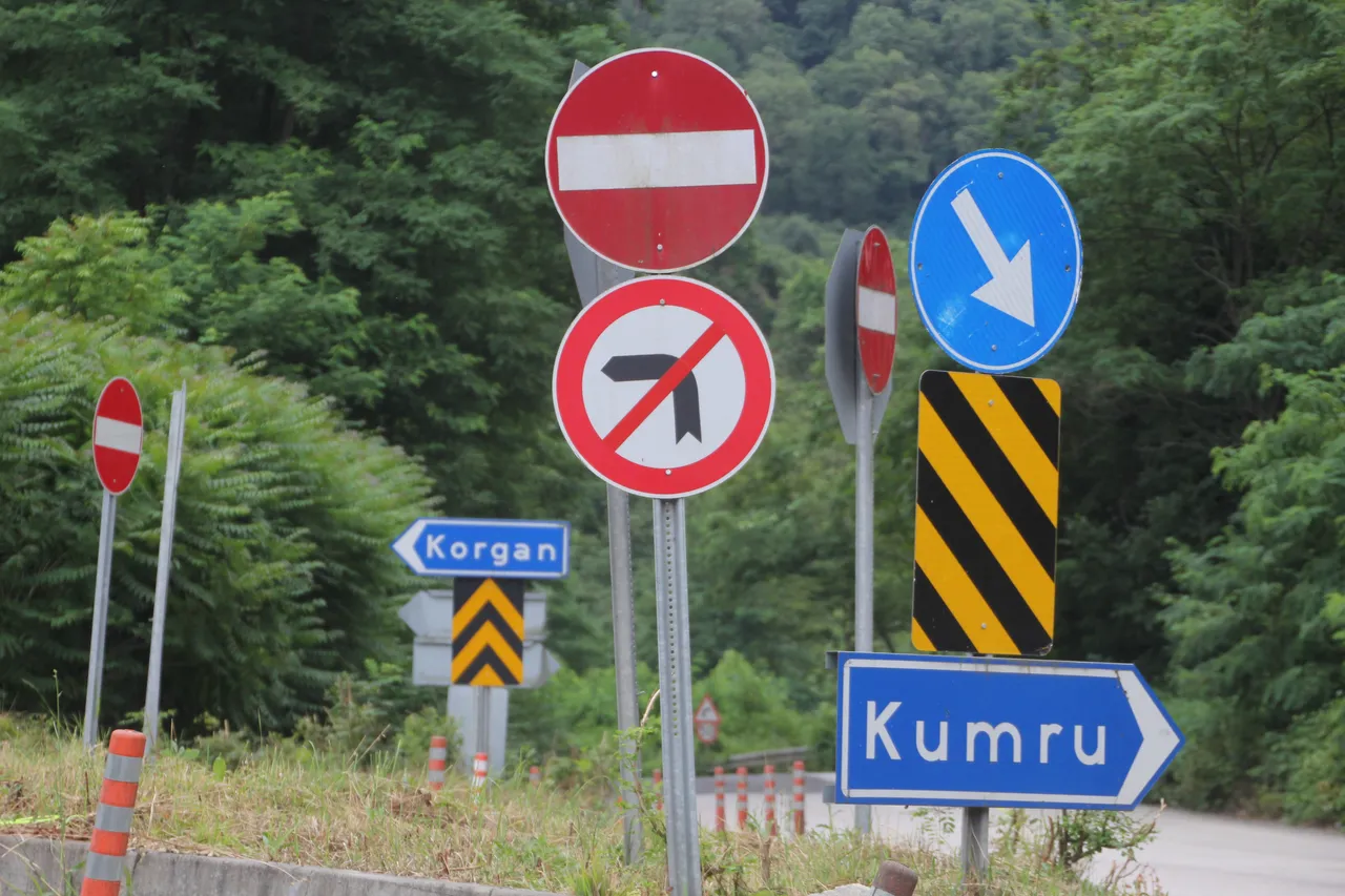 Bu kavşakta 29 tabela var! Kafası karışan sürücü kaza yapıyor