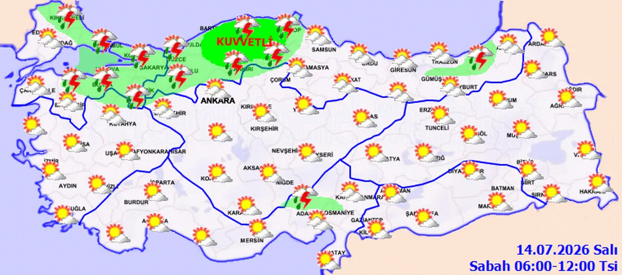 Harita kırmızıya döndü! Hem sabah hem öğlen etkisini gösterecek! İstanbul dahil 12 ilde sağanak yolda
