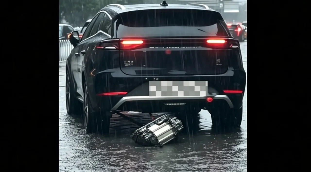 Selin içinde kalan BYDnin motoru mu koptu? Görüntüler viral oldu!