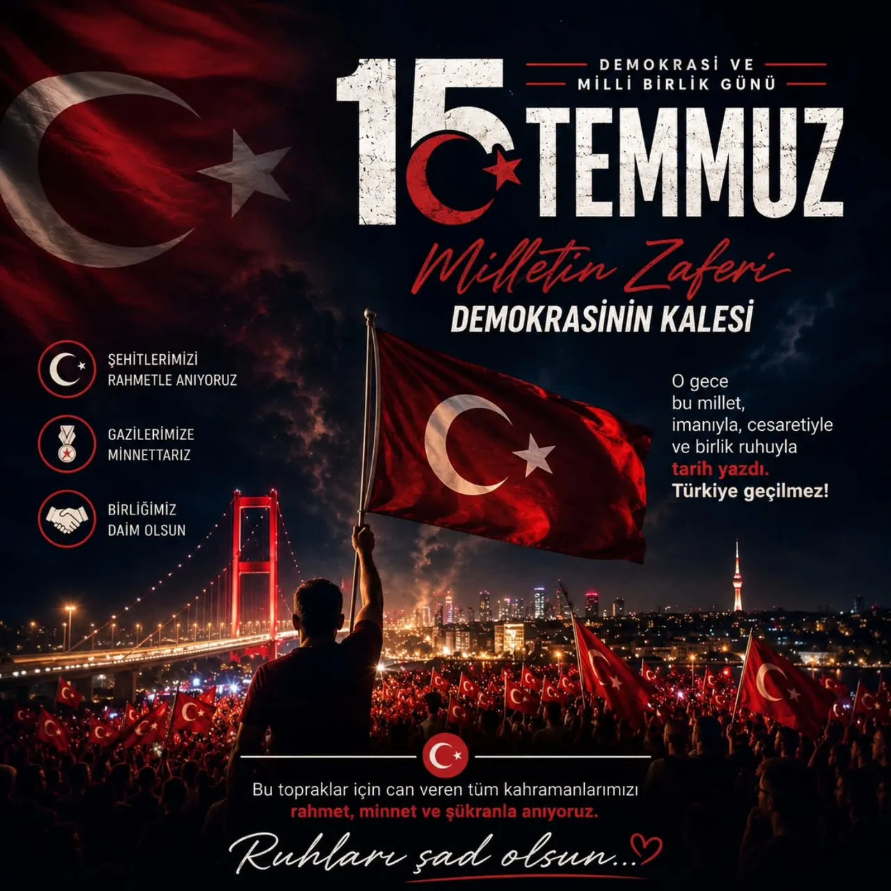 15 Temmuz'un yıl dönümünde sanat dünyası tek yürek oldu! Ünlülerden anlamlı paylaşımlar
