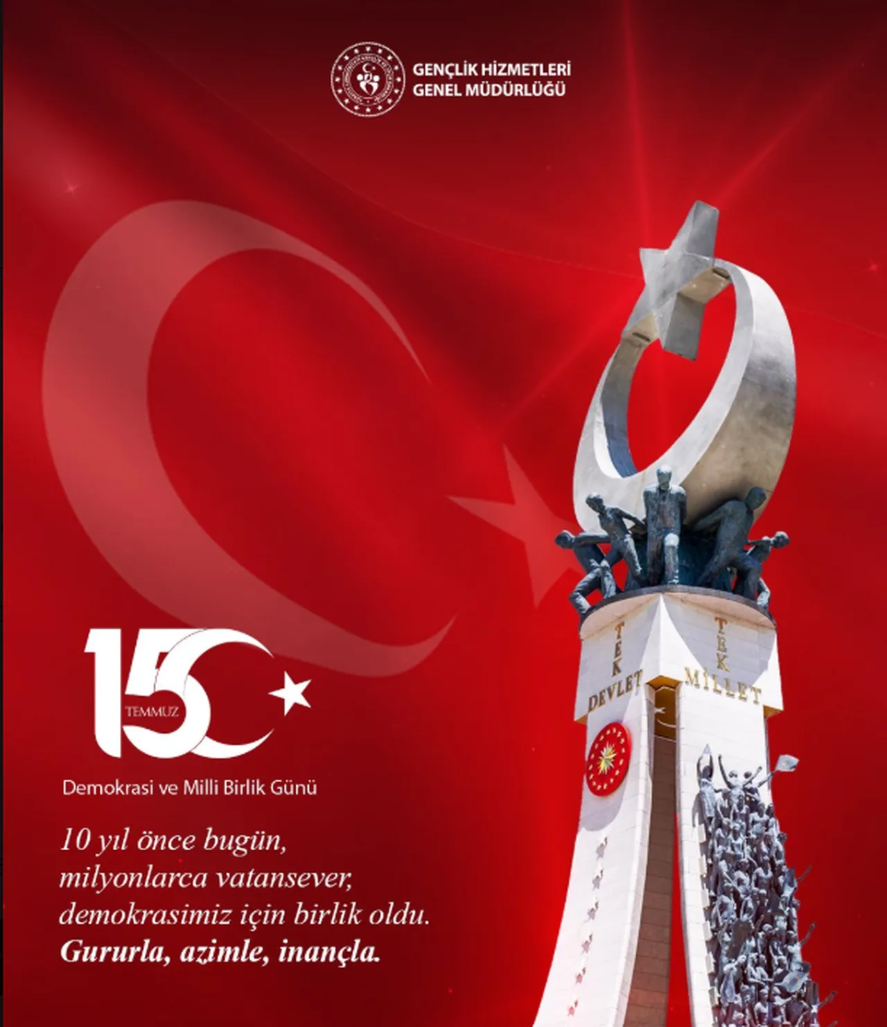 Resimli 15 Temmuz mesajları... 15 Temmuz Demokrasi ve Milli Birlik Günü mesajları