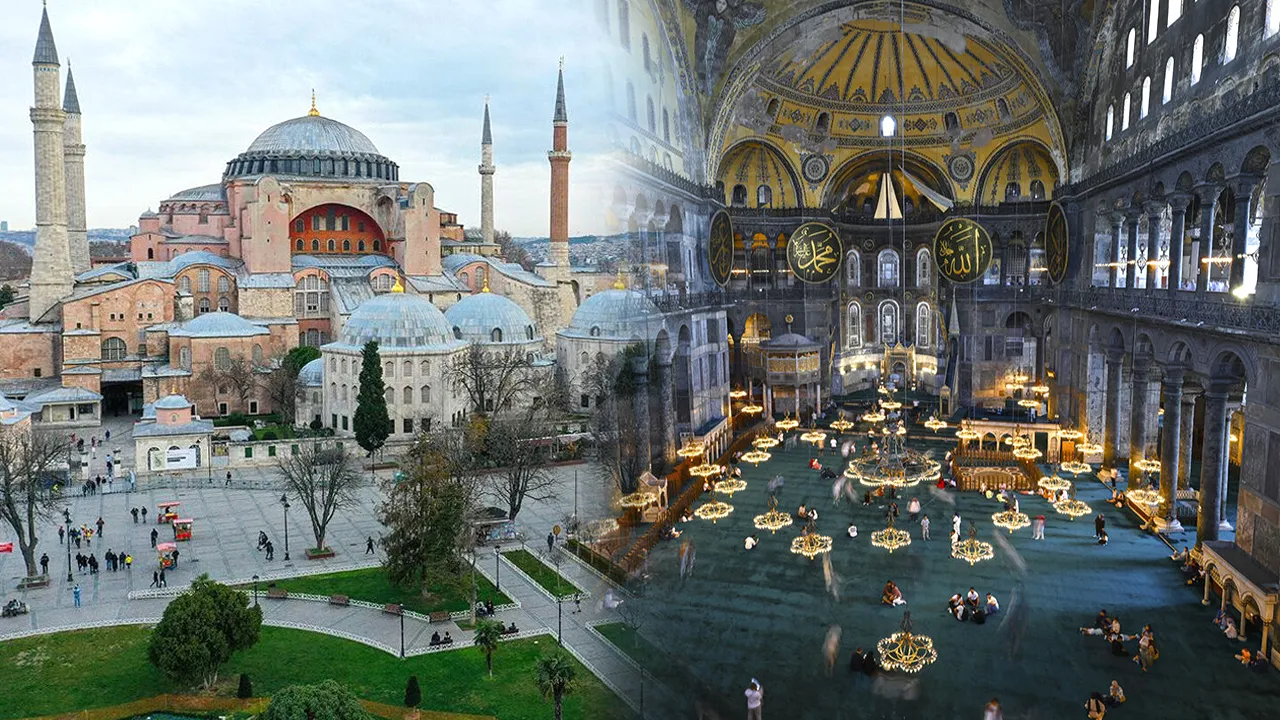 Ayasofya'da tehlikeli provokasyon! Yüksek sesle İncil okuyan 2 turist sınır dışı edilecek