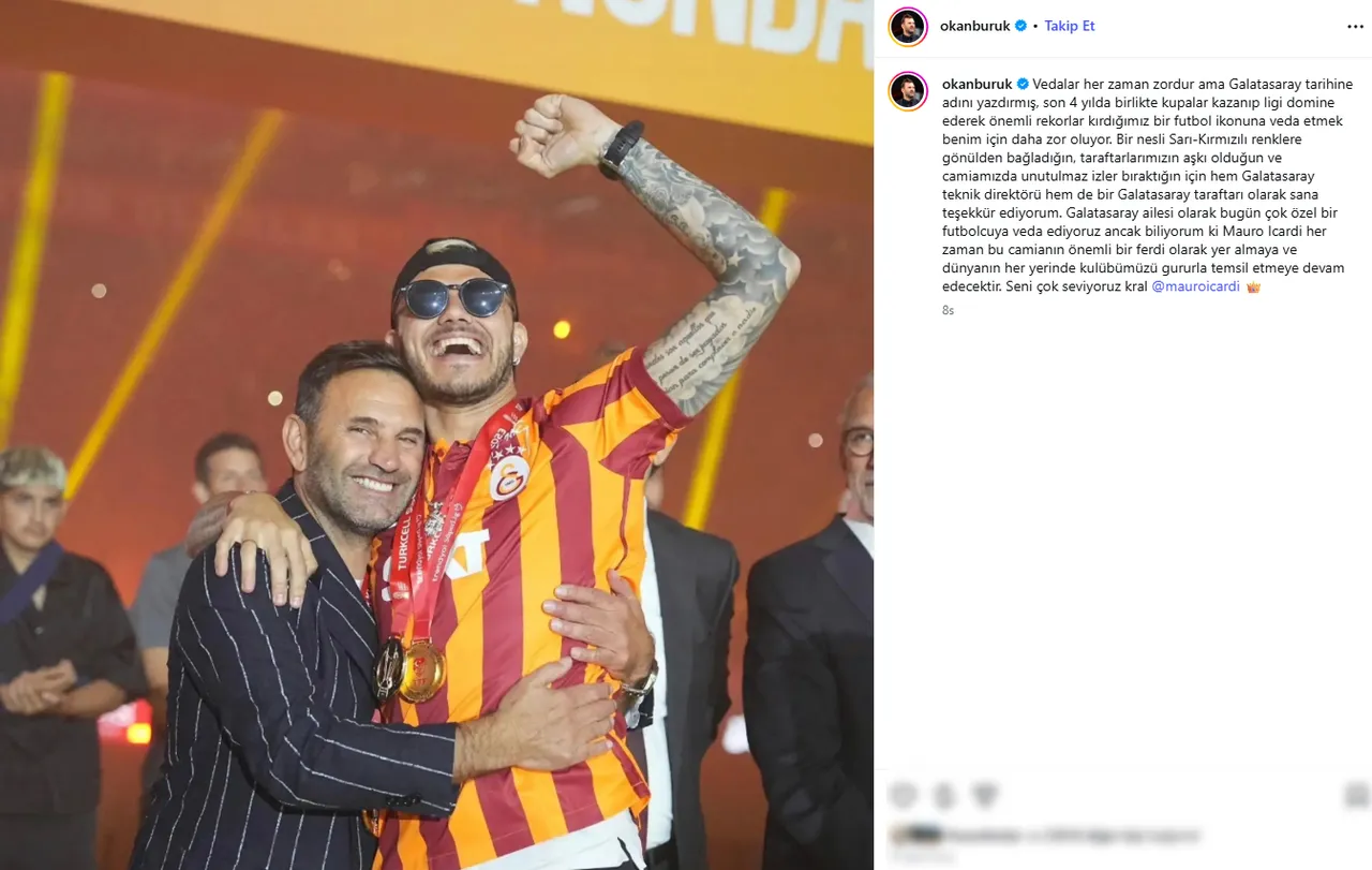 Okan Buruk'un Instagram paylaşımı