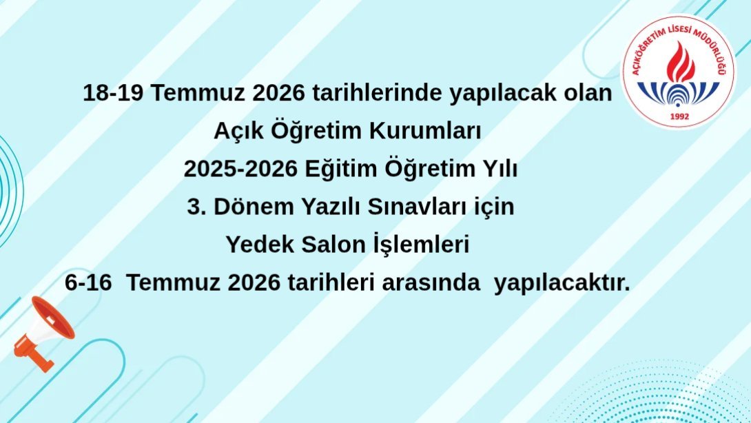 Açık Öğretim Lisesi (AÖL) sınavları saat kaçta başlayacak? AÖL 3.dönem sınav saatleri