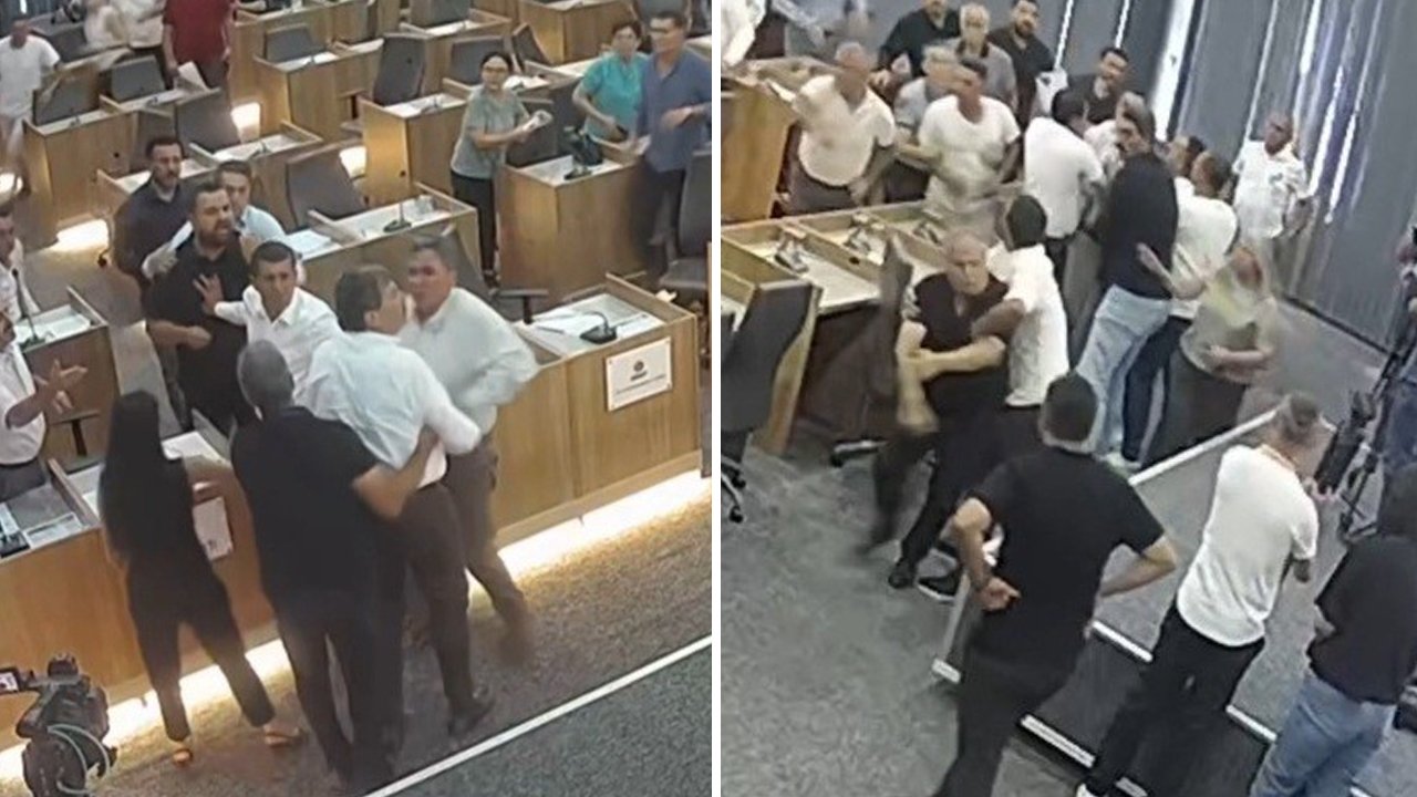 Belediye meclisinde utandıran anlar! CHP'li belediye başkanı AK Partili üyenin üzerine yürüdü