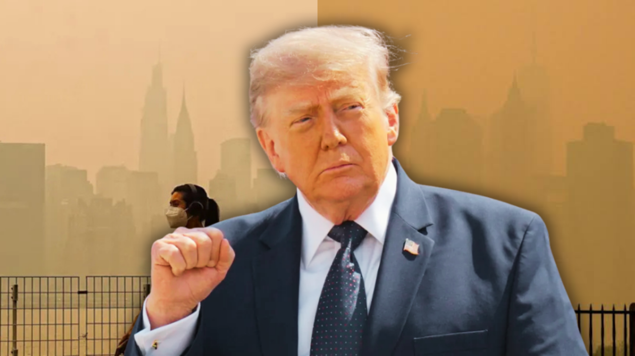 Sokaklarda maskeler dağıtılıyor! Zehirli duman ülkeyi esir aldı, Trump peş peşe tehditler savurdu