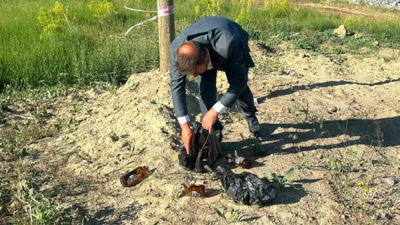 Cam şişe magandalığı köylüyü isyan ettirdi! Yetkililere çağrı yaptılar