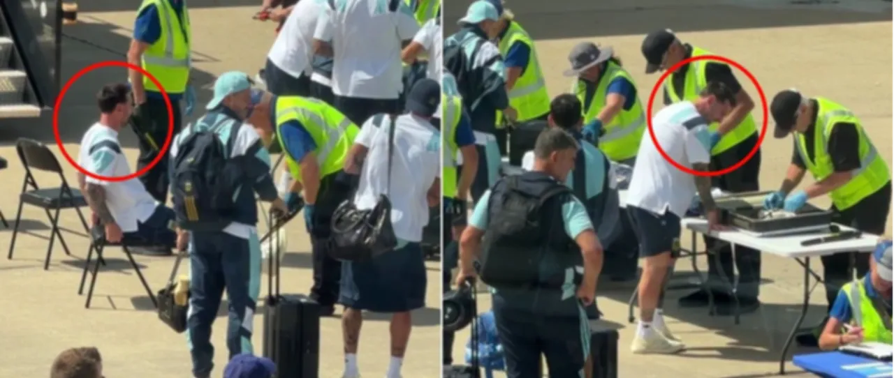 Messi’yi ayak bileklerine kadar didik didik aradılar: Tepkisi çok konuşuldu