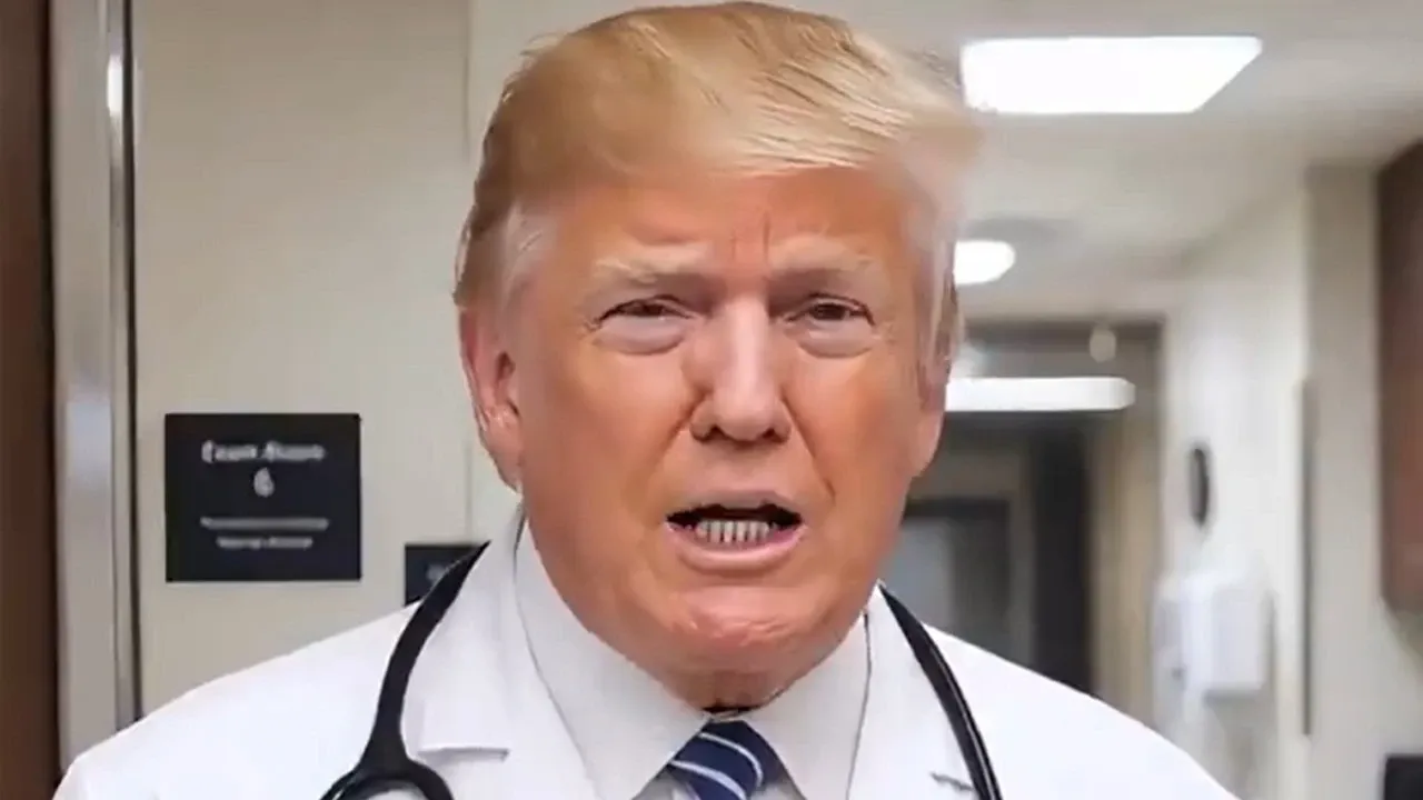 Trump doktor oldu, muhalefete reçete yazdı! Görüntüler sosyal medyada viral oldu