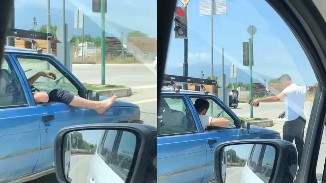 Ayağını camdan çıkardı, arabası kadar ceza yedi! Trafikte tehlikeli hareketin faturası ağır oldu