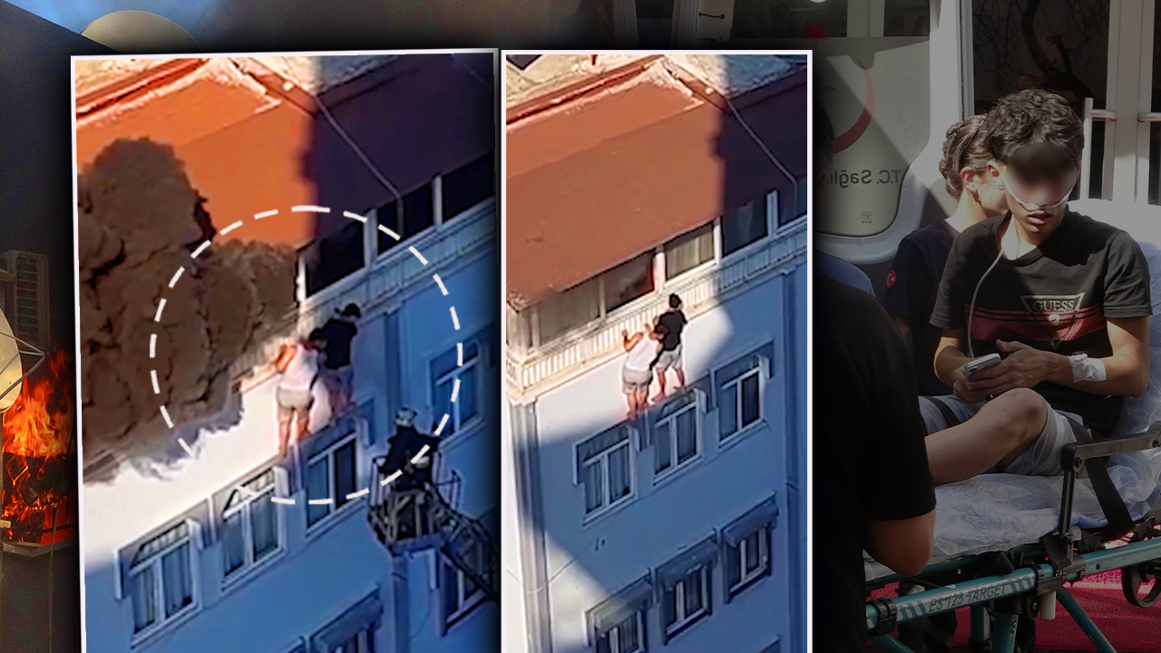 Korku dolu bekleyiş! Alevlerden kaçmak için pencereden aşağı sarktılar: Antalya'da yangın paniği  