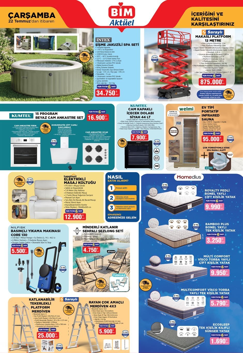 22 Temmuz BİM aktüel ürünler satışta! Şişme jakuzili spa seti ve birçok ürün geliyor