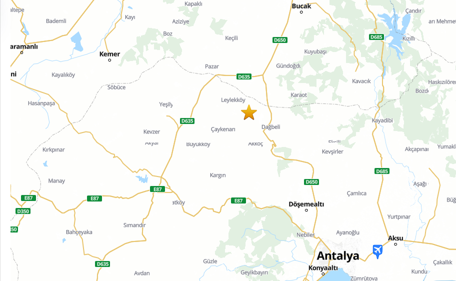 Antalya'da korkutan deprem! AFAD duyurdu