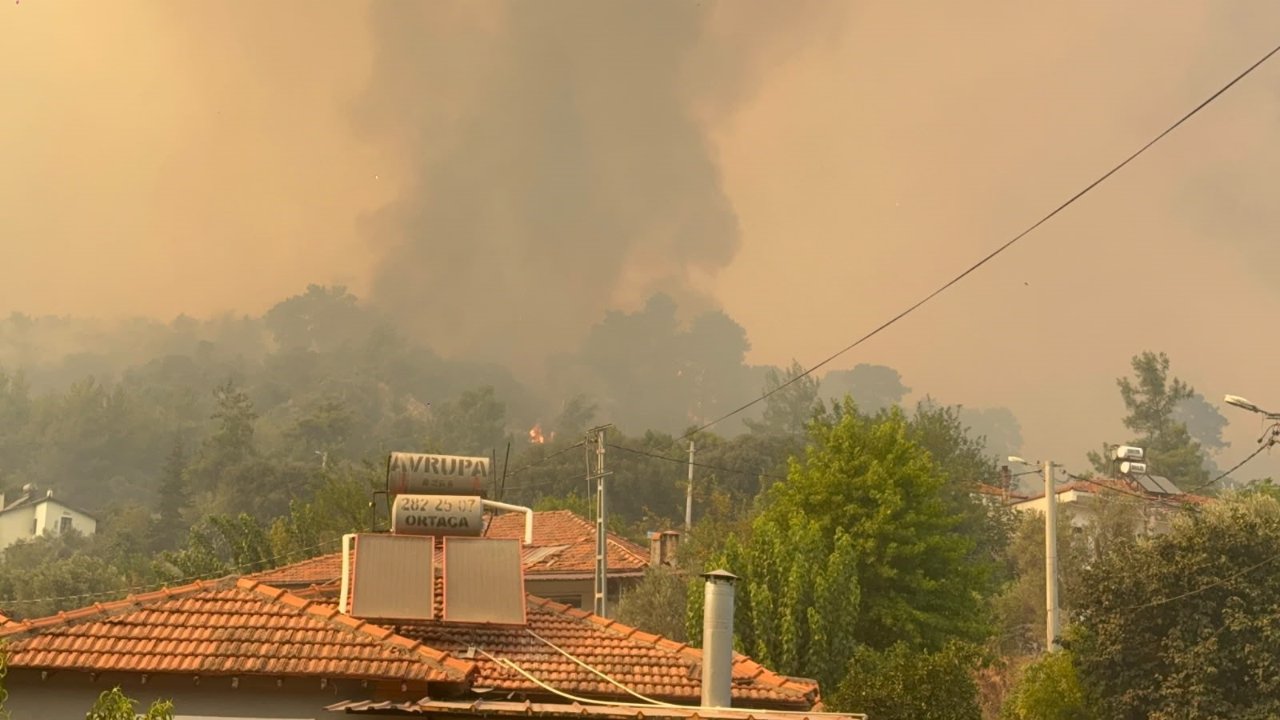 Muğla'da orman yangını! 1 mahalle tahliye edildi, alevler saatlerdir söndürülemedi