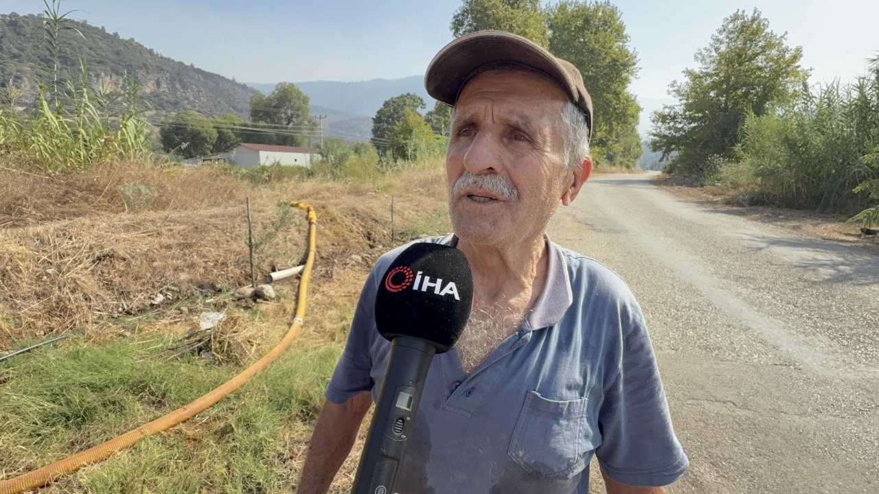 18 saatlik fedakârlık! Fethiye yangınının görünmeyen kahramanı! Kanser hastası Nazmi amca  kurduğu sistem hayat kurtardı