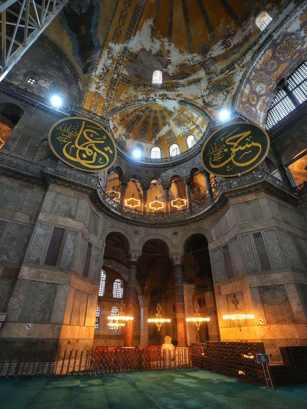Ayasofyanın ibadete açılışının 6. yılında Ana Kubbe restorasyonunda yeni dönem
