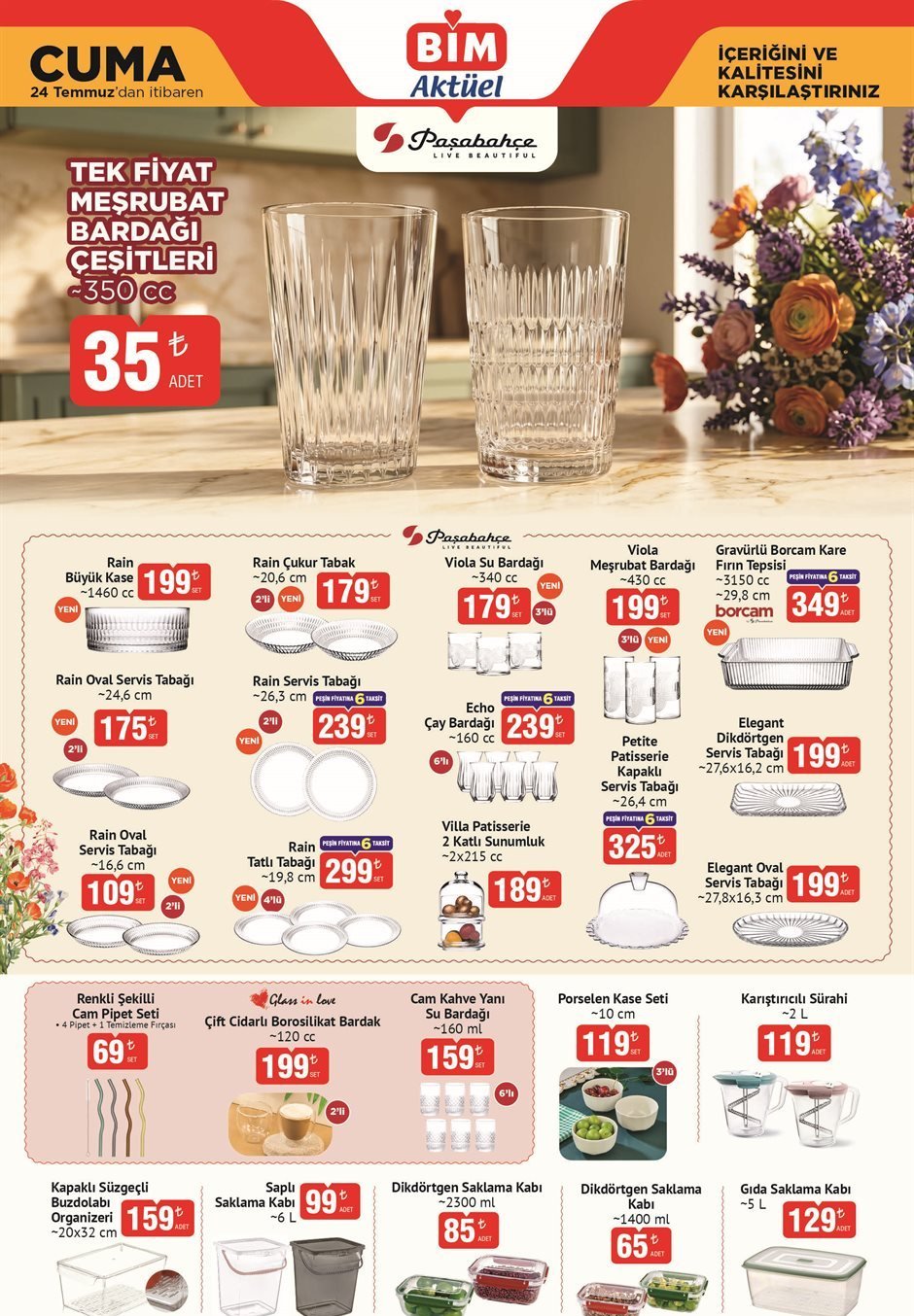 BİM aktüel ürünler yeni kataloğu satışta! 24-26 Temmuz BİM aktüel ürünler kataloğu tam liste