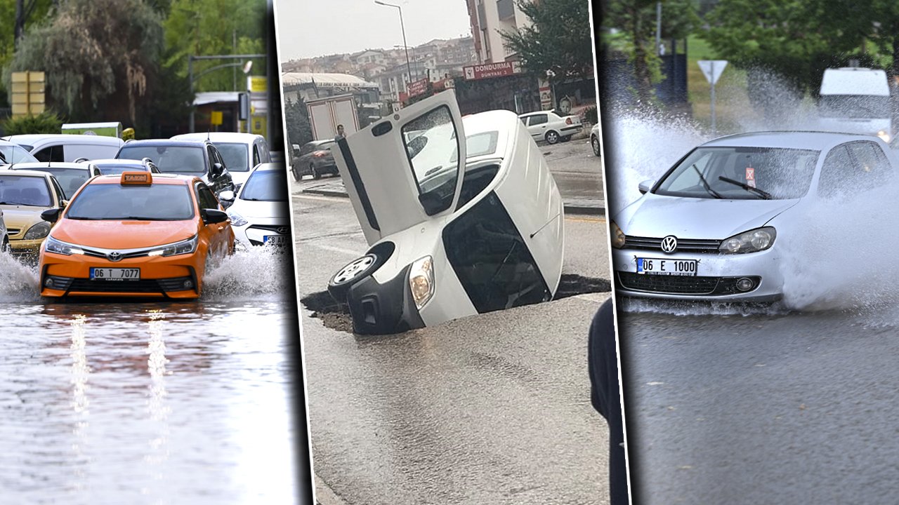 Meteoroloji ve AFAD uyarmıştı! İstanbul ve Ankara'yı kuvvetli sağanak vurdu