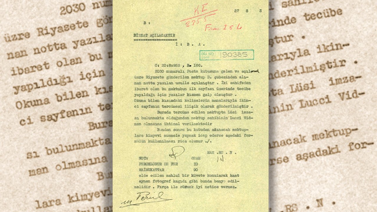MİT'in özel koleksiyonunda 1933 tarihli yeni belge! Gizli yazışmaların deşifre yöntemi ortaya çıktı