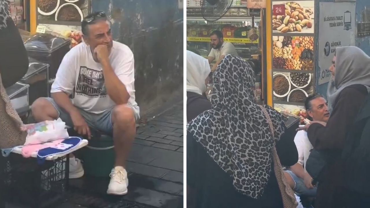 Ünlü şarkıcıyı pazarda gören gözlerine inanamadı! Tezgahı açtı, banyo lifi sattı
