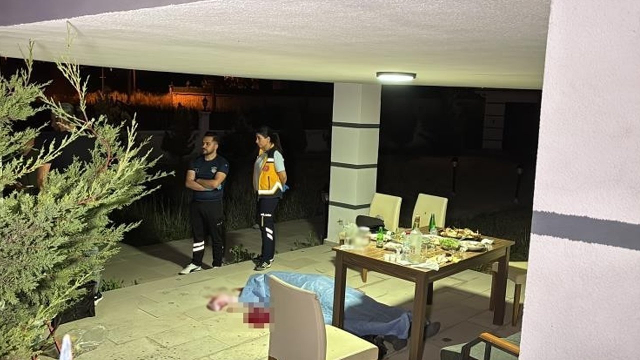 Villa bahçesindeki alkol masasında kan aktı!