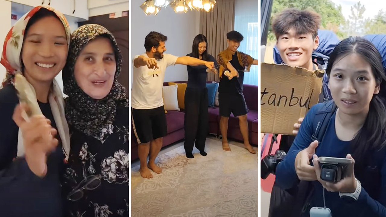 Sosyal medya bu videoyu konuşuyor: Otostop çeken Çinli gezginleri evinde ağırladı! Halay bile çektiler