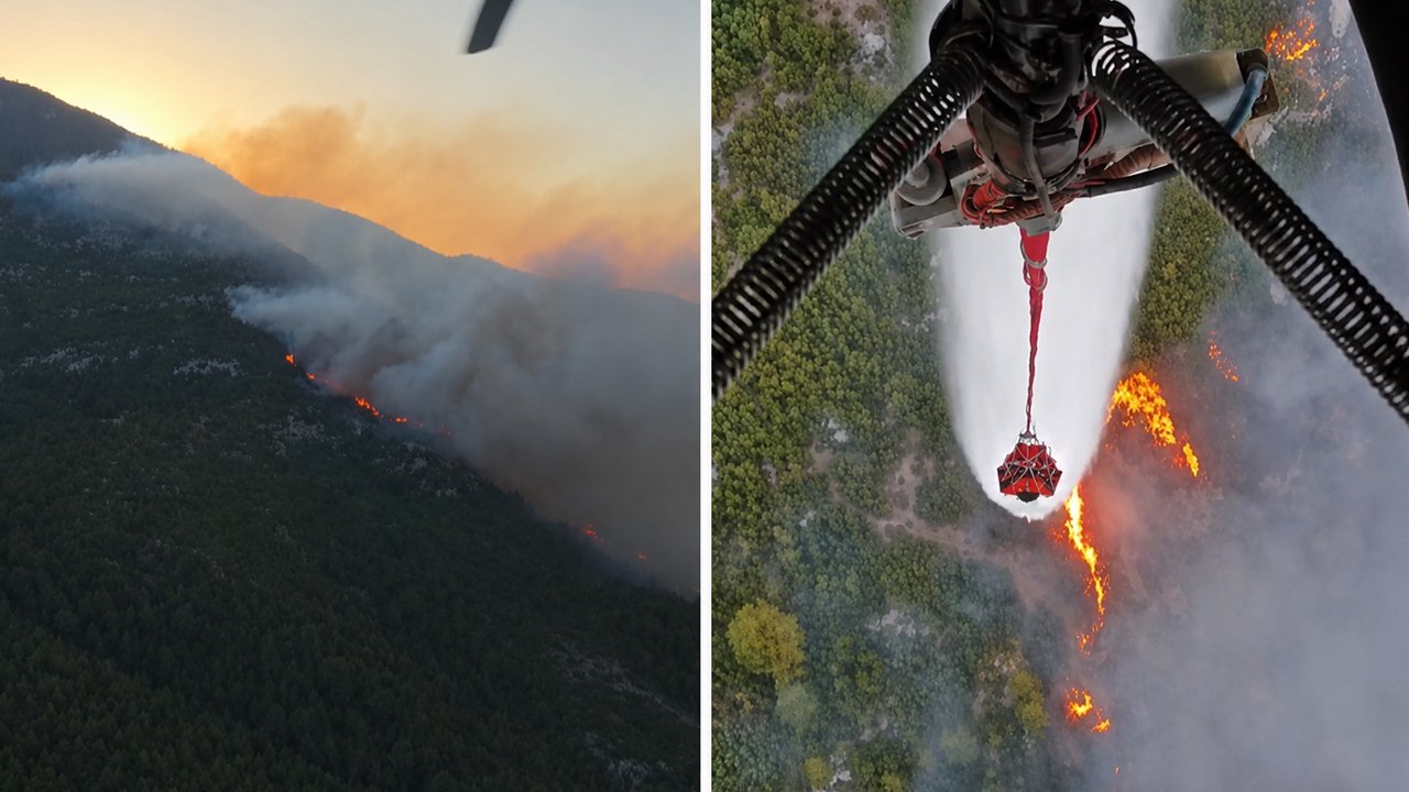 Antalya’nın Kaş ilçesinde orman yangını!