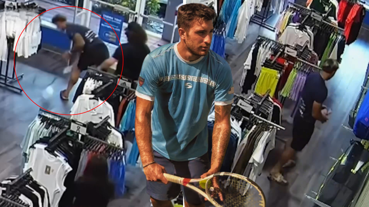 Eski tenis yıldızı spor mağazasında sinir krizi geçirdi! Raketleri parçaladı, camları yumrukladı