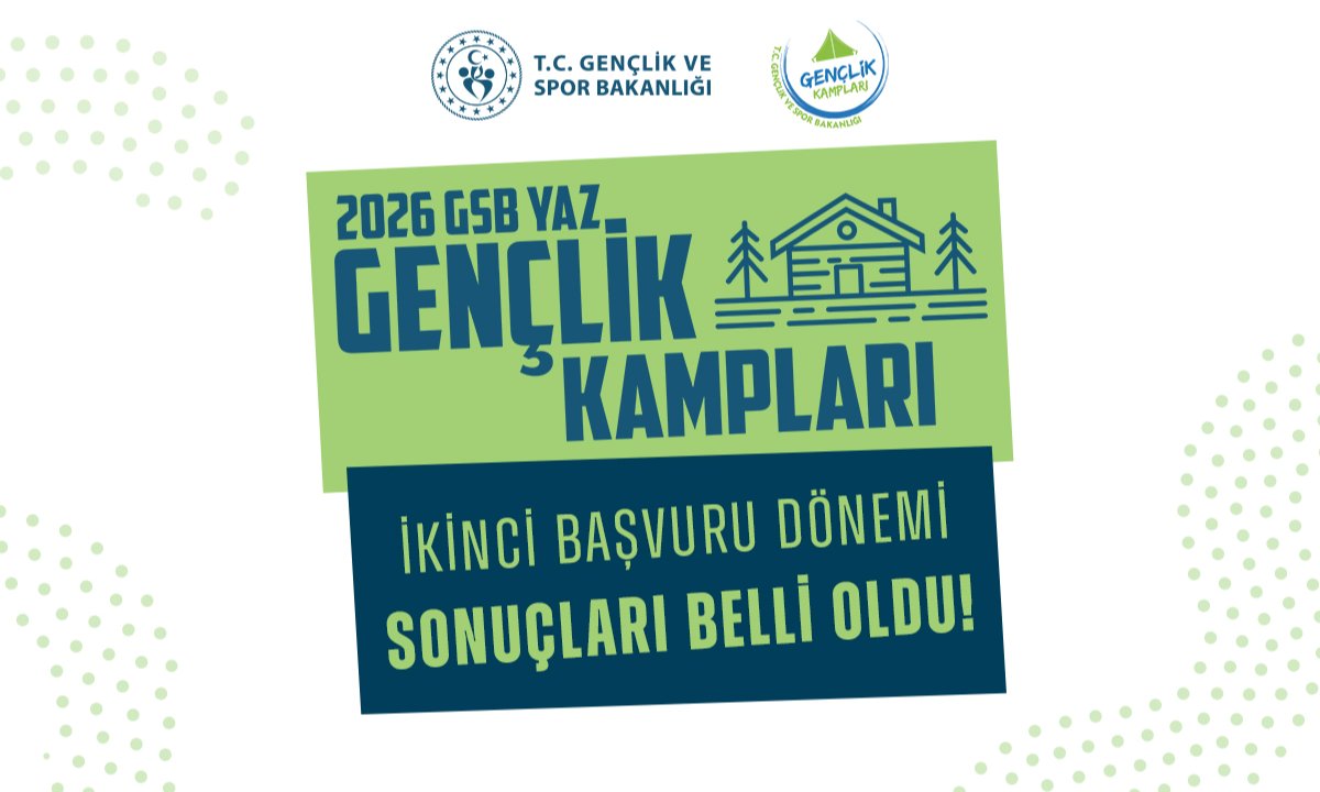 GSB kamp başvuru sonucu sorgulama: 2026 Yaz Gençlik Kampları 2. başvuru dönemi sonuçları açıklandı
